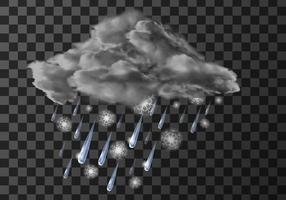 Rain weather meteo icon, falling water droplets vector