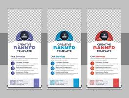 Corporate Roll Up Banner Template vector