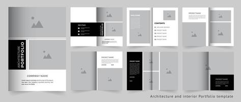 Portfolio template design or architecture and interior portfolio template vector