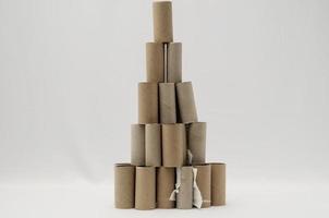 Empty toilet paper rolls photo