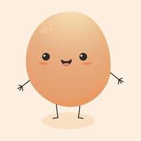 Cute soybean mascot. Cartoon funny kawaii character. Vector. vector