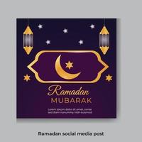 Ramadán kareem rebaja y islámico social medios de comunicación enviar y web bandera modelo vector