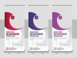 Corporate Roll Up Banner Template vector