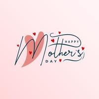 Happy mothers day lettering background vector