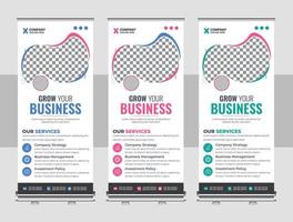 Corporate Roll Up Banner Template vector