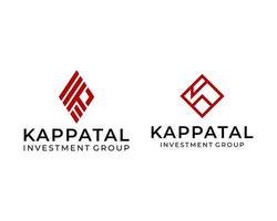 K letter monogram business logo design. vector