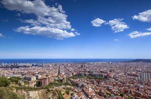 barcelona city skyline photo