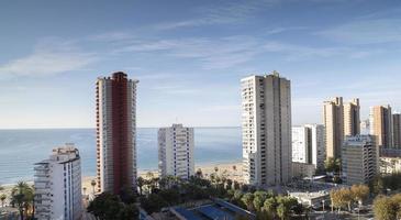 the coast and high rise skyline of benidorm photo