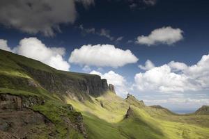 beautiful quiraing range of mountains in isle of skye, scotland photo