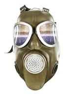 gas mask agaisnt white photo