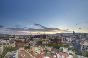 Beautiful barcelona skyline shot from a unique high vantage point photo