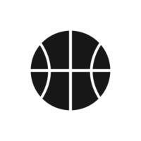 icono de pelota de baloncesto aislado sobre fondo blanco vector