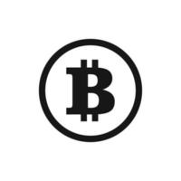 bitcoin icono aislado en blanco antecedentes vector