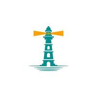 Lighthouse logo with lighthouse colors vector