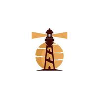 Lighthouse logo with lighthouse colors vector