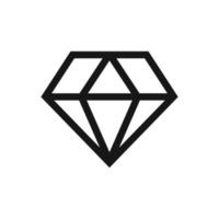 diamante icono aislado en blanco antecedentes vector