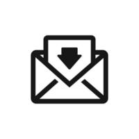 Email receive, incoming email icon vector