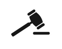 Gavel icon isolated on white background vector