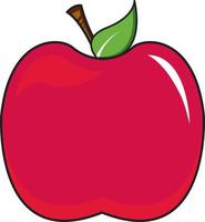 Cartoon Red Apple Food and Drink Illustration vector