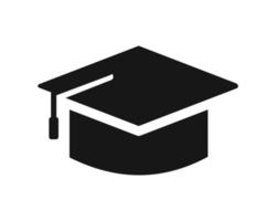 graduación gorra icono aislado en blanco antecedentes vector