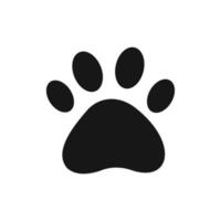 Paw print icon isolated on white background vector