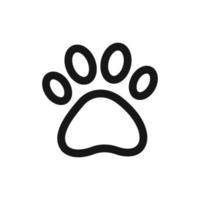 Paw print icon isolated on white background vector