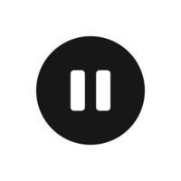 Pause icon isolated on white background vector