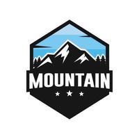 Mountain logo template design vector