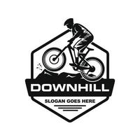 Mountain bike, downhill bike logo vector