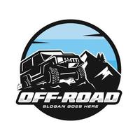 Off road car logo template design vector