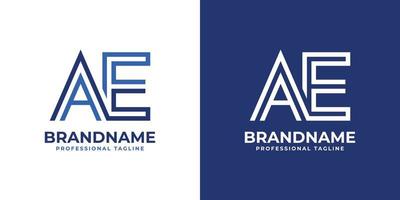 Letter AE Line Monogram Logo, suitable for any business with AE or EA initials. vector