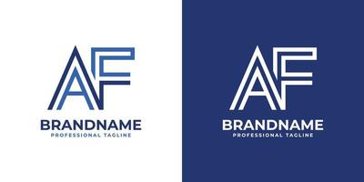 Letter AF Line Monogram Logo, suitable for any business with AF or FA initials. vector