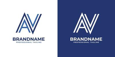 letra AV línea monograma logo, adecuado para ninguna negocio con AV o Virginia iniciales. vector