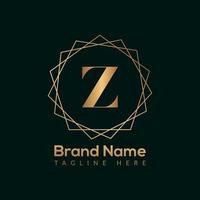 Luxury Letter Z Gold Queen Design Logo. Elegant Gold logo Design consept for boutique,restaurant, wedding service, hotel or business identity. vector