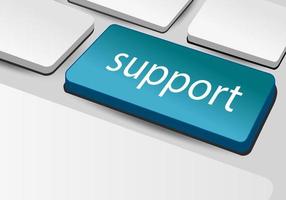 Support keyboard button. vector