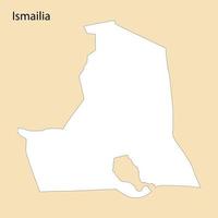 High Quality map of Ismailia is a region of Egypt vector