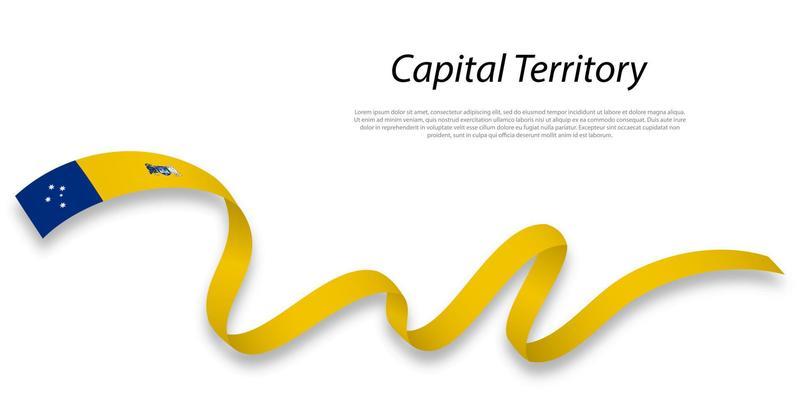 Waving ribbon or stripe with flag of Capital Territory