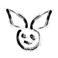 rabbit killer ink art logo and vector