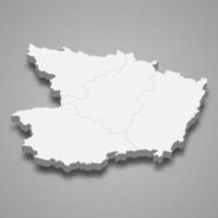 3d isométrica mapa de maine-et-loire es un Departamento en Francia vector