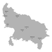 High Quality map state of India. vector