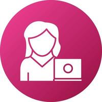 Freelancer Female Icon Style vector