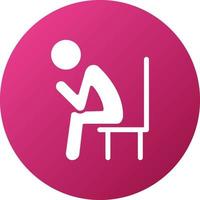 Loneliness Icon Style vector