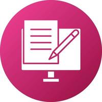 Online Copywriting Icon Style vector