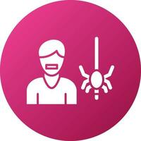 Fear Of Spiders Icon Style vector