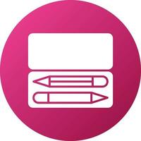 Pencil Box Icon Style vector