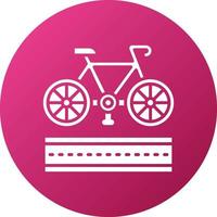 bicicleta carril icono estilo vector