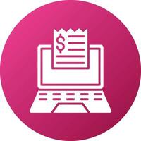 Electronic Bills Icon Style vector