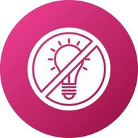 No Incandescent Light Bulb Icon Style vector