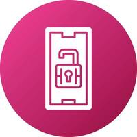 Mobile Unlock Icon Style vector