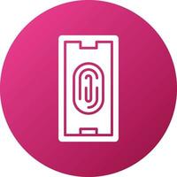 Mobile Fingerprint Lock Icon Style vector